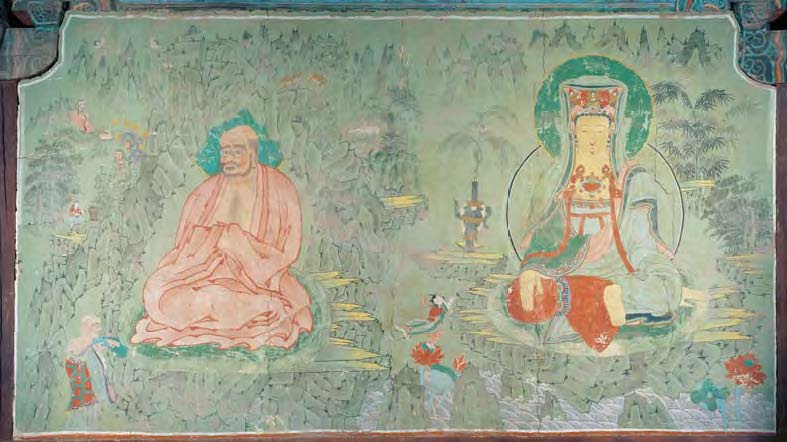 청도 운문사 대웅보전 관음보살 달마대사 벽화_1